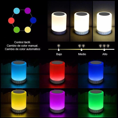 Lámpara Bocina Smart Bluetooth Led Touch