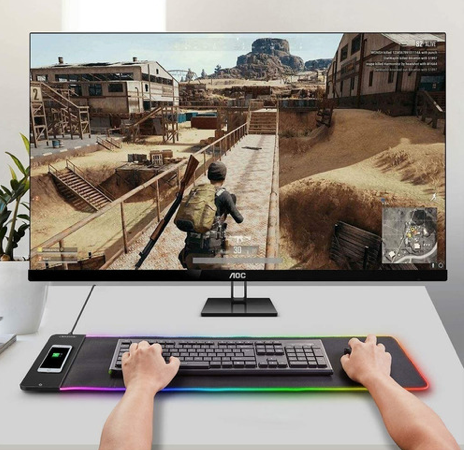 MOUSE PAD GAMER CON CARGADOR INALAMBRICO