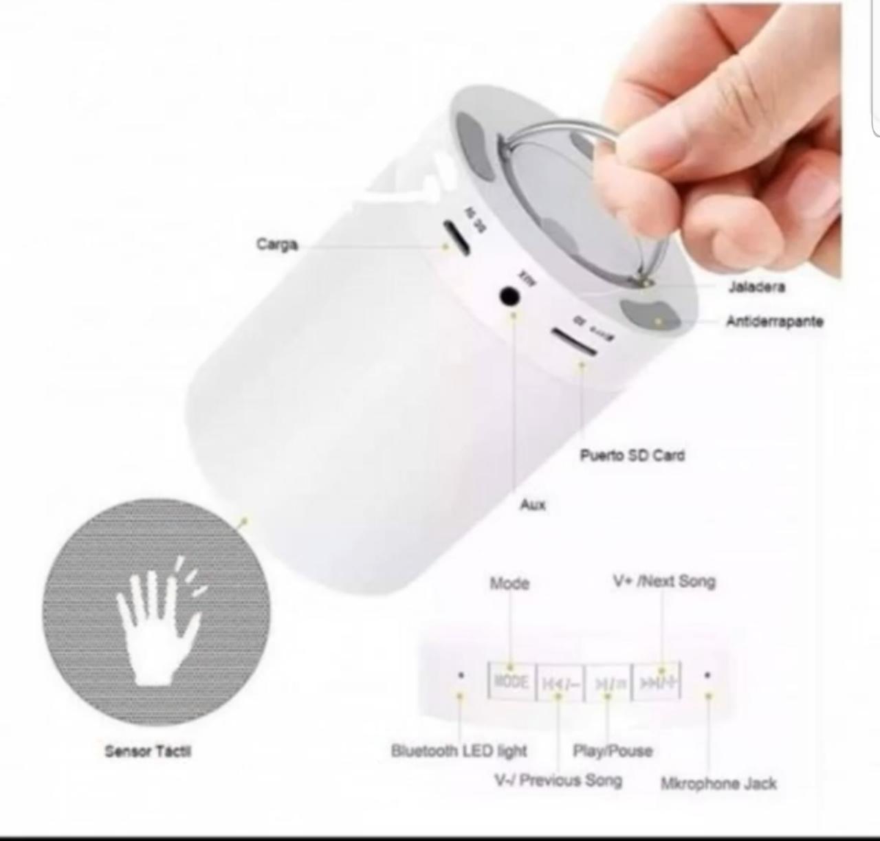 Lámpara Bocina Smart Bluetooth Led Touch